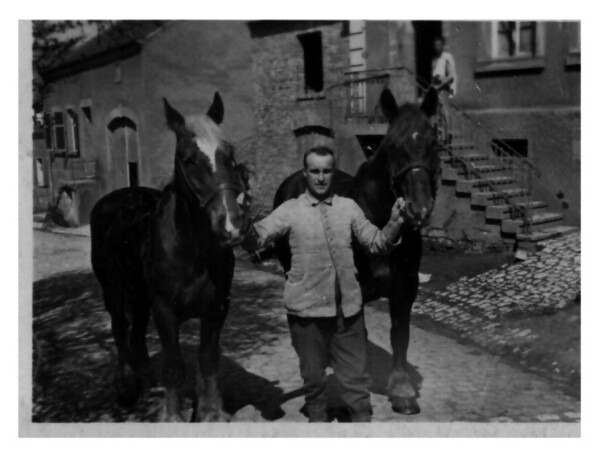 Heinrich Linnenkamp mit Pferd Heinrich Linnenkamp mit Pferd